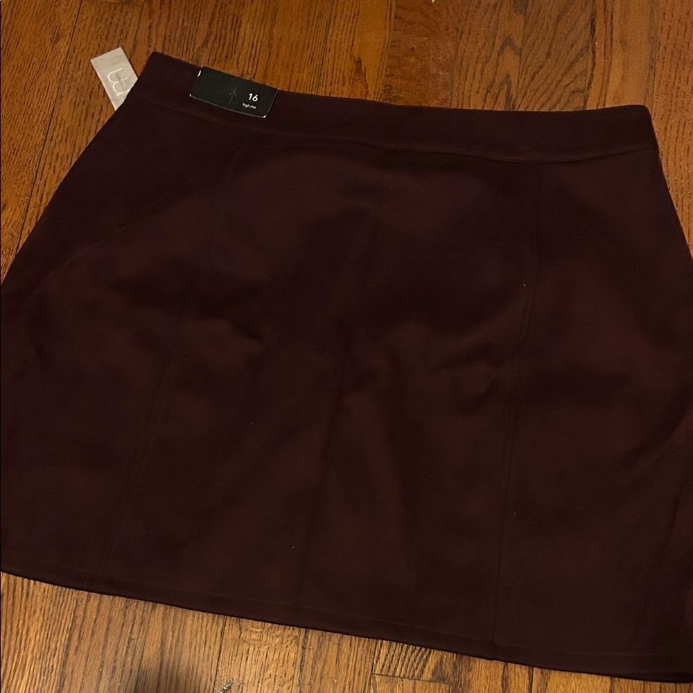 Maurices Deep Burgundy Mini Skirt with Zipper B - Picture 7 of 8